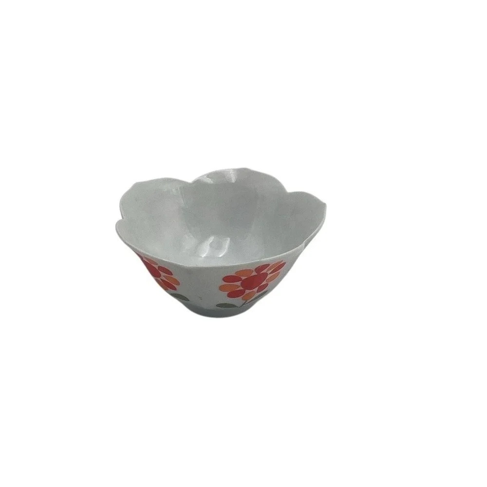 Vintage‎ Floral Dessert Bowl Scalloped Rim 3in